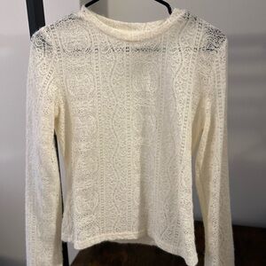 Elegant Cream Lace Women's Top